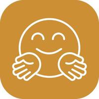 Hugging Face Icon Design vector