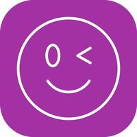 Winking Face Icon Design vector