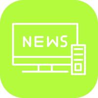 TV News Icon Design vector