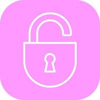 Open Lock Icon Design vector