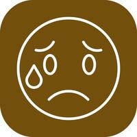 Crying Face Icon Design vector