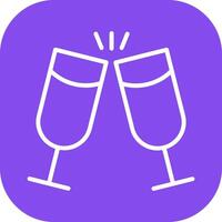 Wine Cheers Icon Design vector