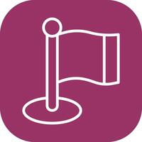 Flagpole Icon Design vector