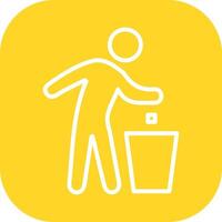 Litter in Bin Sign Icon Design vector