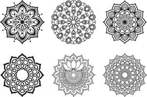 Complex Mandala with Layered Geometric Patterns vector