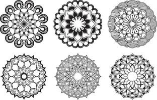 Bohemian Mandala with Floral and Leaf Patterns vector