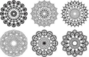 Mesmerizing Circular Mandala Designs for Relaxation vector