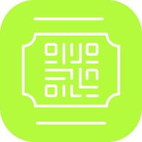 QR Code Ticket Icon Design vector