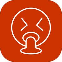 Face Vomiting Icon Design vector