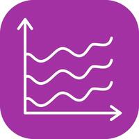 Spline Chart Icon Design vector