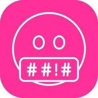 Face with Symbols on Mouth Icon Design vector
