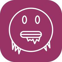 Cold Face Icon Design vector