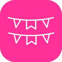 Bunting Flags Icon Design vector