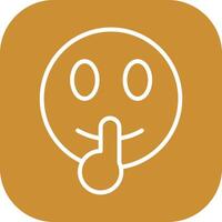 Shushing Face Icon Design vector