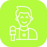 News Correspondent Icon Design vector