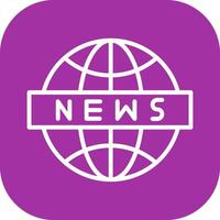 News Globe Icon Design vector