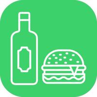 Wine and Food Pairing Icon Design vector