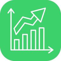 Growth Chart Icon Design vector