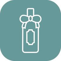Wine Bottle with Bow Icon Design vector