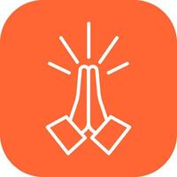 Folded Hands Icon Design vector