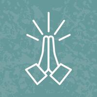 Folded Hands Icon Design vector