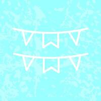 Bunting Flags Icon Design vector