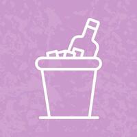 Wine Bottle in Ice Icon Design vector