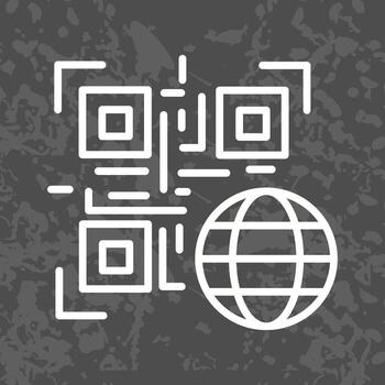 QR Code Website Icon Design vector