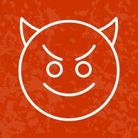 Smiling Face with Horns Icon Design vector