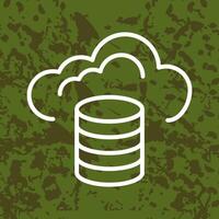 Cloud Database Icon Design vector