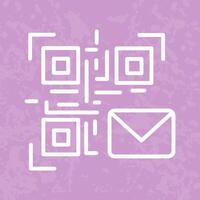 QR Code Email Icon Design vector