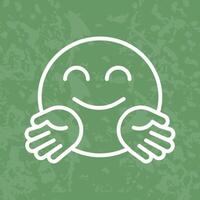 Hugging Face Icon Design vector