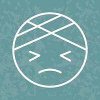 Face with Head-Bandage Icon Design vector