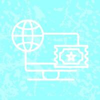 Ticket System Icon Design vector