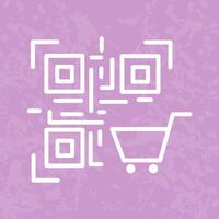 QR Code Shopping Icon Design vector