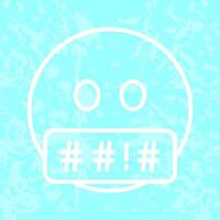 Face with Symbols on Mouth Icon Design vector