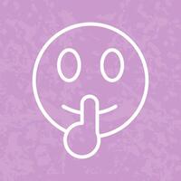 Shushing Face Icon Design vector