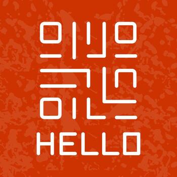 qr código texto icono diseño vector