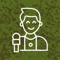 News Correspondent Icon Design vector
