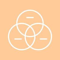 Venn Diagram Icon Design vector