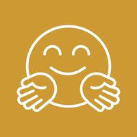 Hugging Face Icon Design vector