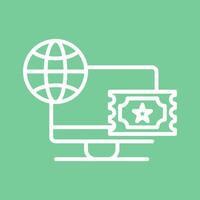 Ticket System Icon Design vector