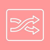 Shuffle Tracks Button Icon Design vector