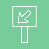 Diagonal Down Left Arrow Icon Design vector