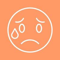 Crying Face Icon Design vector