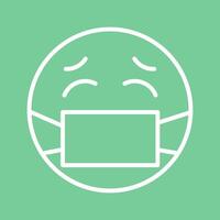 Face with Medical Mask Icon Design vector