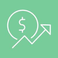 Money Growth Icon Design vector