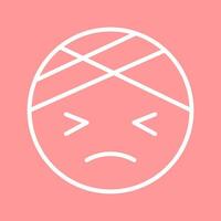 Face with Head-Bandage Icon Design vector