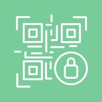 QR Code Encryption Icon Design vector