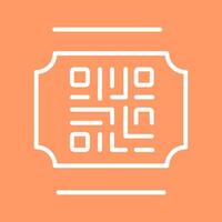QR Code Ticket Icon Design vector